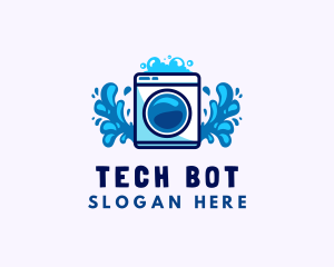 Laundry Washing Machine logo design