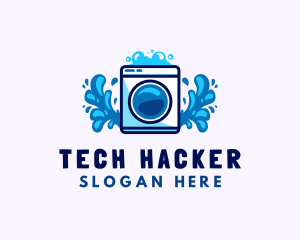 Laundry Washing Machine logo design