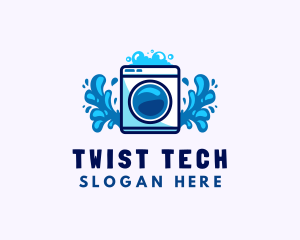 Laundry Washing Machine logo design