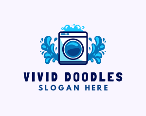 Laundry Washing Machine logo design