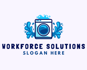 Laundry Washing Machine logo design