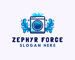 Laundry Washing Machine logo design