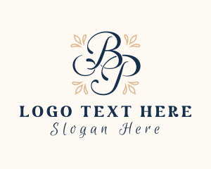 Font - Cursive Letter BP Monogram logo design