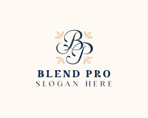 Cursive Letter BP Monogram logo design