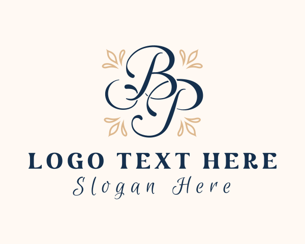 Letter Bp logo example 4
