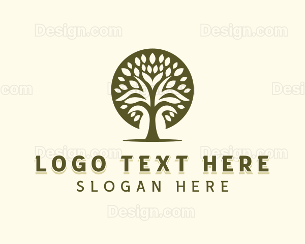 Environmental Tree Plant Logo