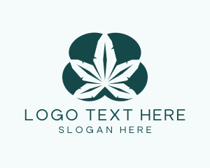 Marijuana Leaves Plant logo