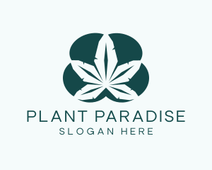 Marijuana Leaves Plant logo design