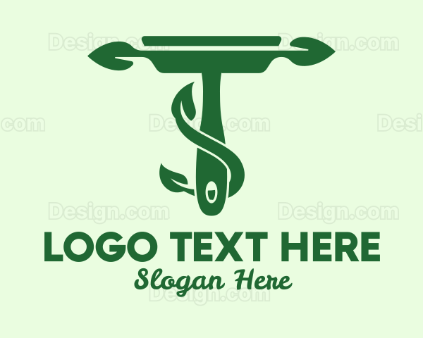 Green Eco Squeegee Logo