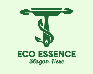 Green Eco Squeegee logo design