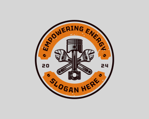 Piston Wrench Maintenance logo design