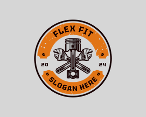 Piston Wrench Maintenance logo design