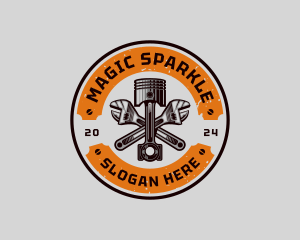 Piston Wrench Maintenance logo design