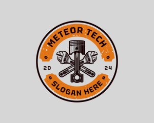 Piston Wrench Maintenance logo design