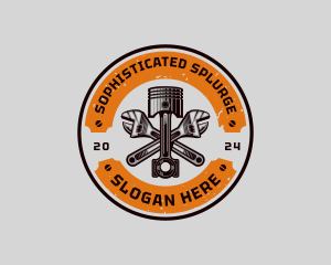 Piston Wrench Maintenance logo design