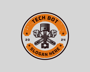 Piston Wrench Maintenance logo design