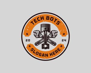 Piston Wrench Maintenance logo design