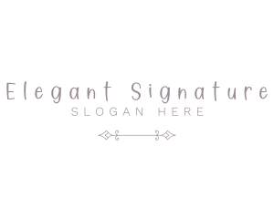 Elegant Handwritten Style logo design