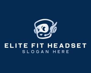 Tech Robot Headset logo design