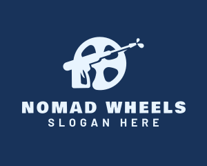 Wheel Pressure Washing logo design