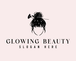 Floral Woman Hair logo