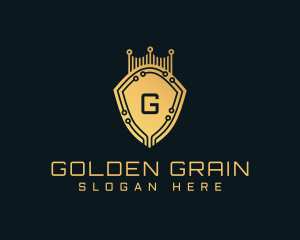 Golden Shield Tech logo design