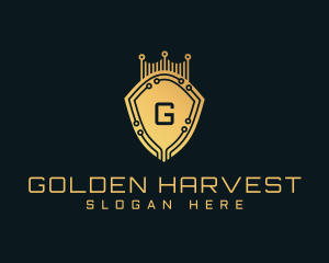 Golden Shield Tech logo design