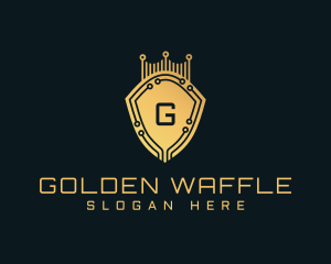 Golden Shield Tech logo design