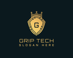 Golden Shield Tech logo design