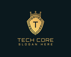 Golden Shield Tech logo design