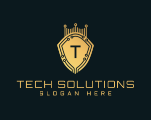 Golden Shield Tech logo design