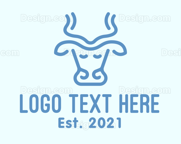 Blue Cow Milk Logo