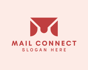 Mail Envelope Letter M logo design