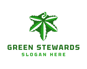 Green Organic Cannabis logo design