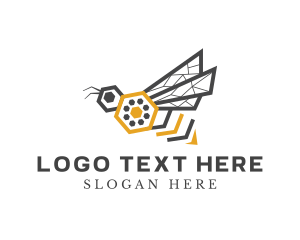 Hexagon Insect Bee  logo