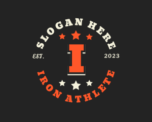 Hipster Varsity Sport Team logo design