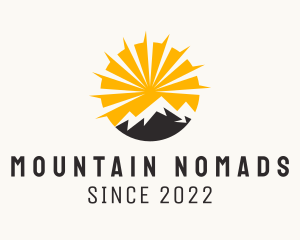 Sunset Outdoor Mountain Camp logo design