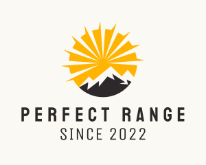 Sunset Outdoor Mountain Camp logo design