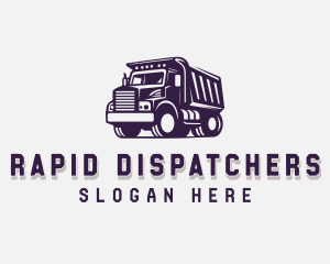 Dump Truck Dispatch Vehicle logo design