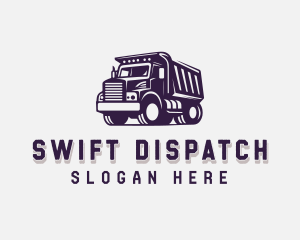 Dump Truck Dispatch Vehicle logo design