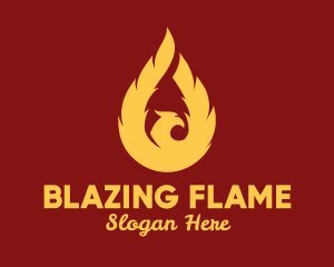 Flaming Phenix Bird  logo design