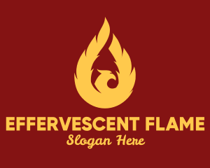 Flaming Phenix Bird  logo design