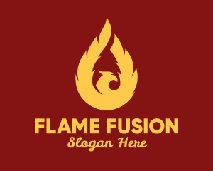 Flaming Phenix Bird  logo design