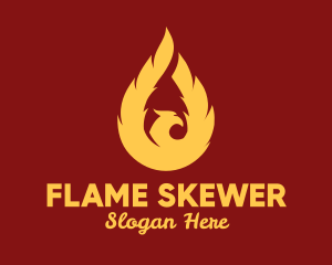 Flaming Phenix Bird  logo design