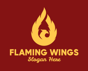 Flaming Phenix Bird  logo design