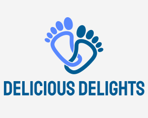 Blue Human Feet  logo