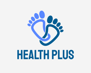 Blue Human Feet  logo