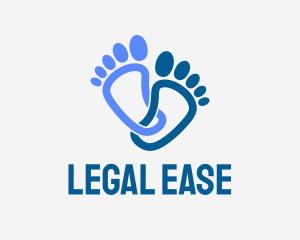 Blue Human Feet  logo