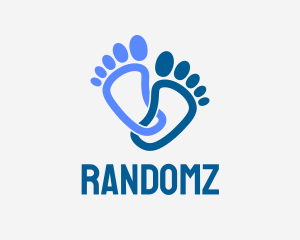 Blue Human Feet  logo
