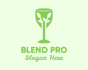 Organic Wine Glass logo design